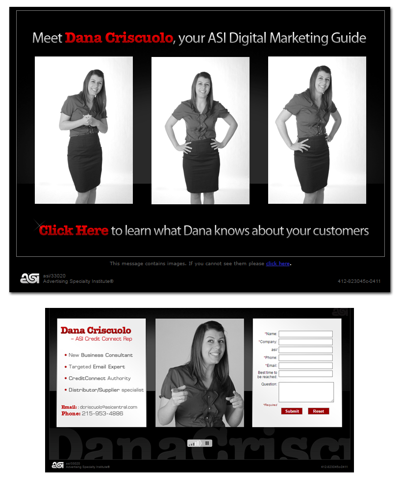 Sales Rep Email with Multimedia Landing Page